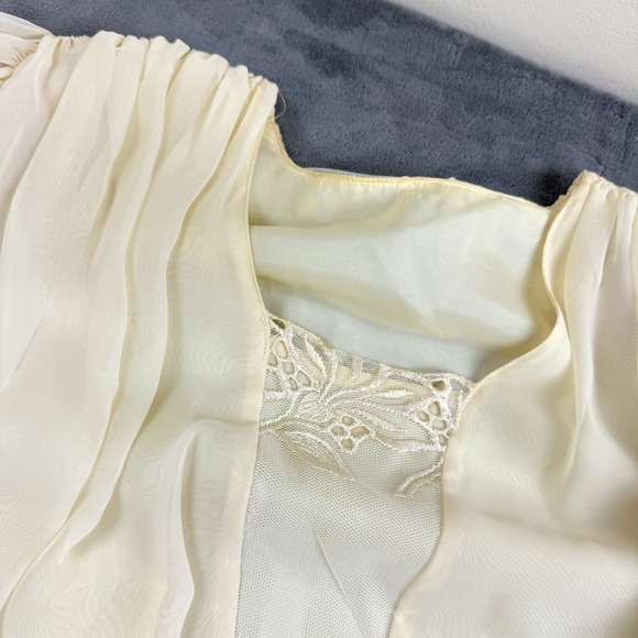 VTG JoEd Sophisticates Dress Size 12 Long Satin Sheer Romantic Elegant 60s Fairy - Picture 16 of 16